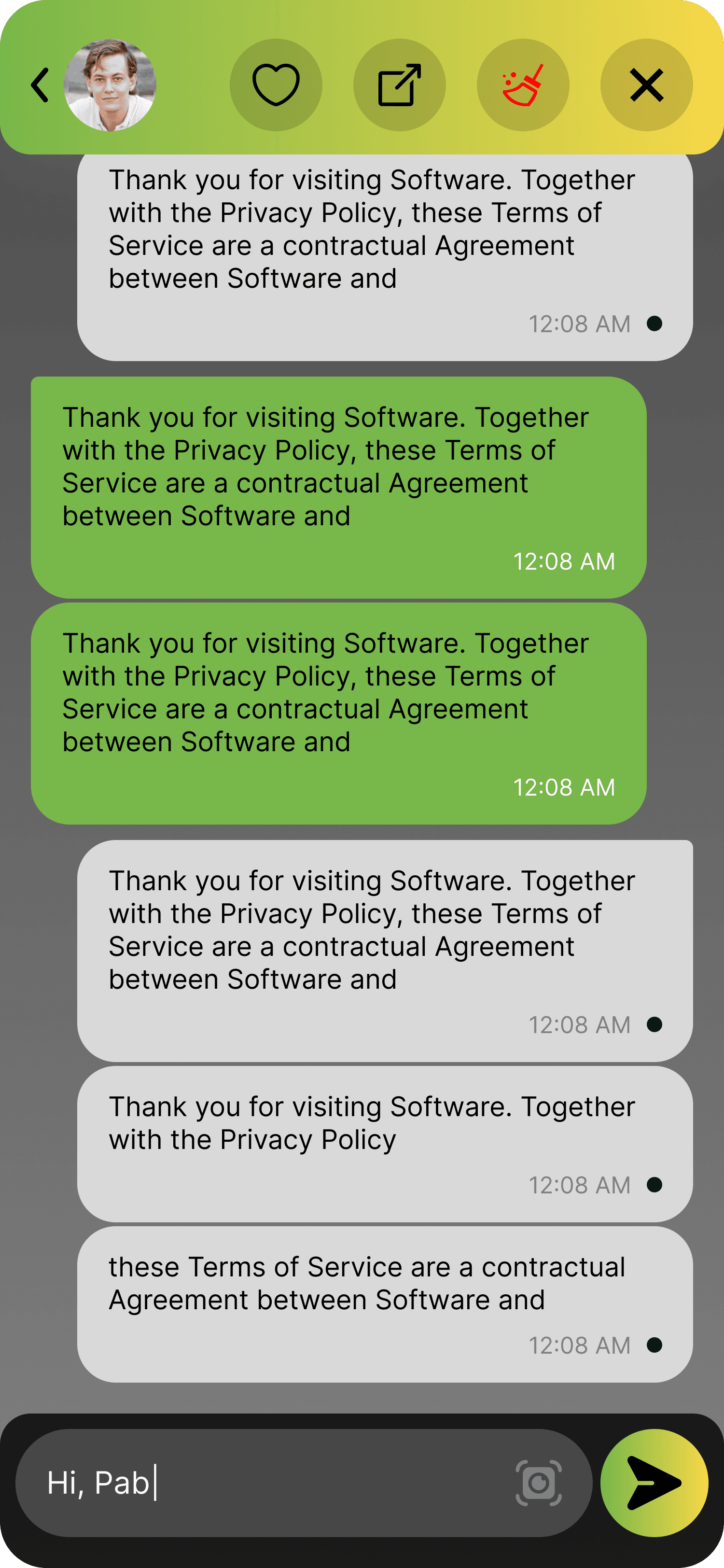 WeTalkin app screenshot - A unique messaging experience where privacy reigns supreme.